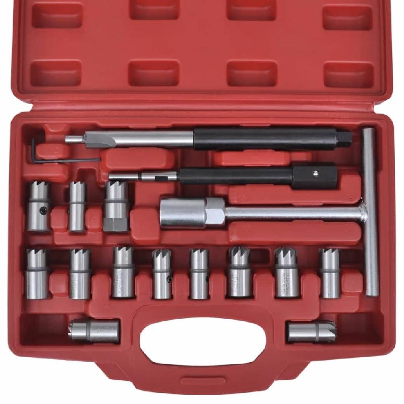 Vidaxl ensemble de couteau de siège d'injecteur diesel 17 pcs 210282_3