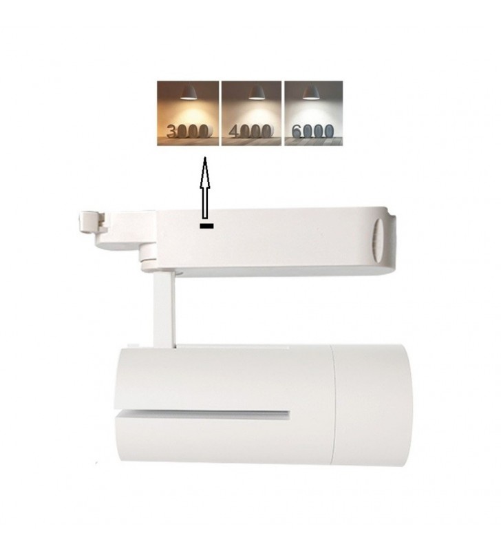 Spot LED 30W monophasé blanc CCT - Réf SPOTMBCCT - angle 24° - CRI supérieur à 85 - usage intérieur_3