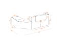 Banque d'accueil en angle AMBIANCE-5 Wood avec comptoir PMR - Normatic_3