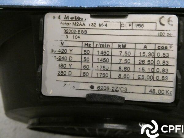 Pompe auto-amorçante Fristam FZ 17-2 - Moteur 7.5 kW, 1750 t/min_3