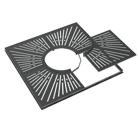 Grille d'arbre en fonte ductile FGS 500 à poser sur cadre acier en 2 parties - Série lourde - THAÏS_3