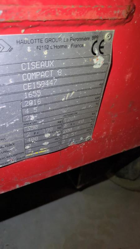 Nacelle ciseaux HAULOTTE compact 8 occasion_3