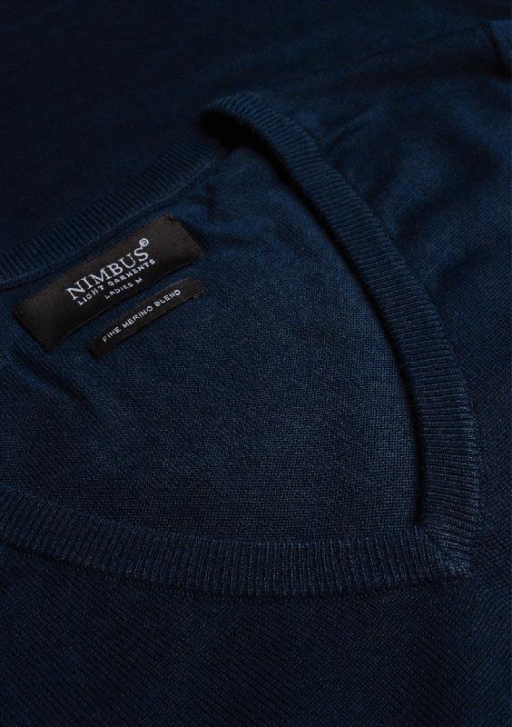 Pull-over femme - Mélange de laine mérinos de luxe et élégant - Ashbury Femme - Bleu marine - Nimbus_3