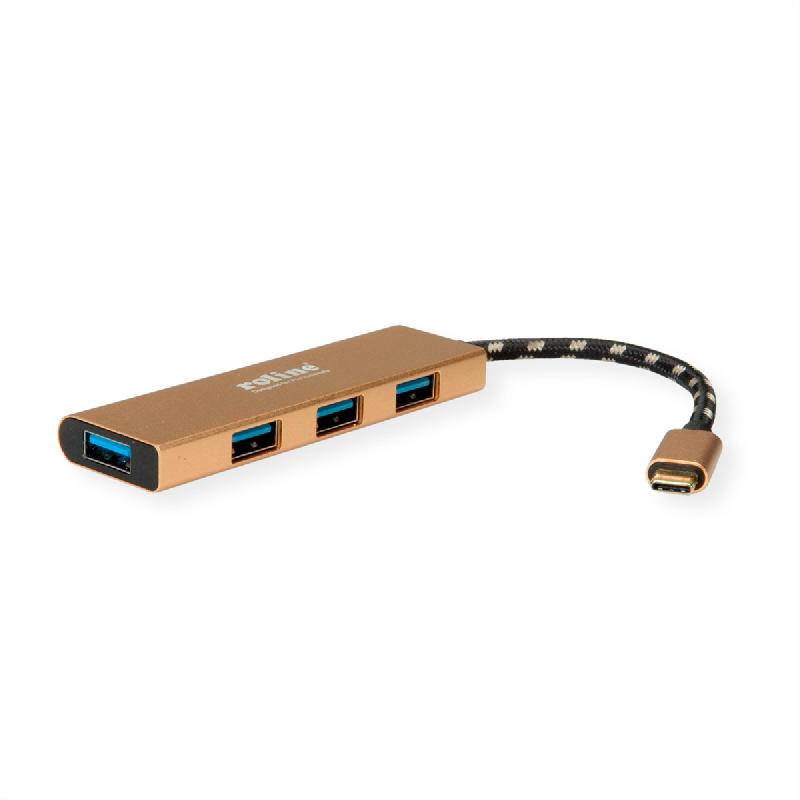 ROLINE GOLD Hub USB 3.2 Gen 1, 4 ports, prise type C_3