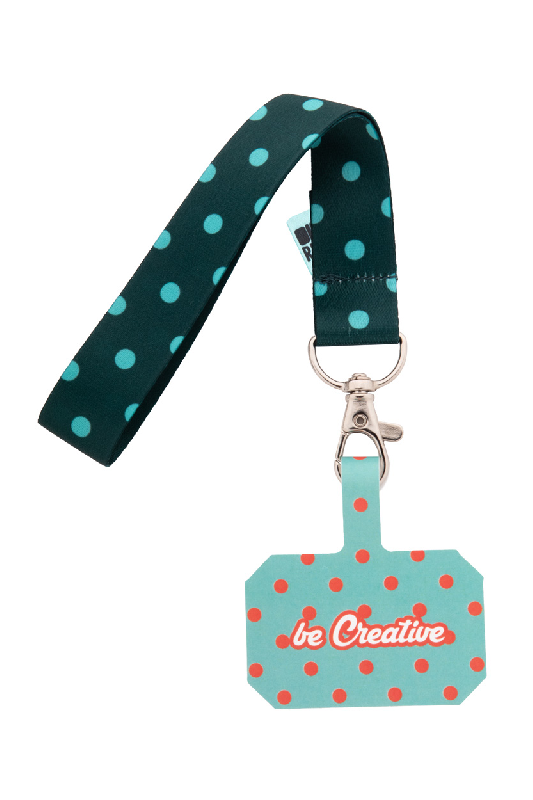 Bracelet personnalisable en RPET - avec mousqueton en métal et pochette téléphone imprimée_3