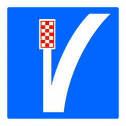 Panneau de signalisation C26B - Voie de détresse à gauche_3