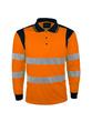 Polo haute visibilité orange et bleu - 100% polyester bird-eye - 150g/m2 - Normes EN ISO 13688 et EN ISO 20471_3