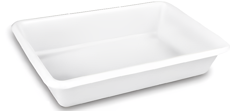 Bac blanc en PEHD - Fond et parois pleins, vendu par lots, norme Europe_3