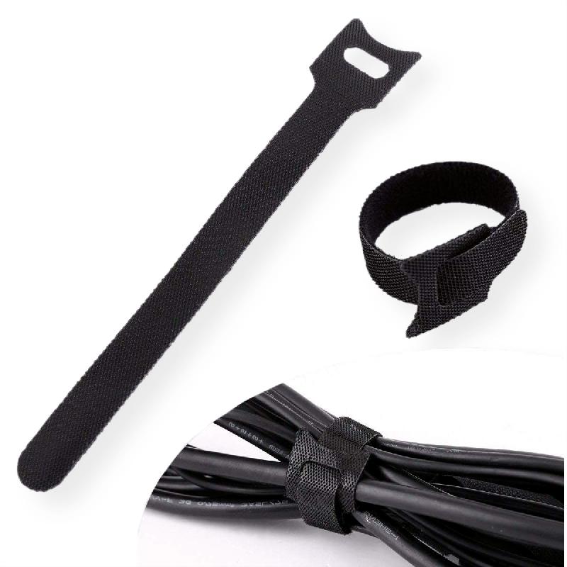 VALUE Bande auto-agrippante avec languette, par 20, noir, 15 cm_3