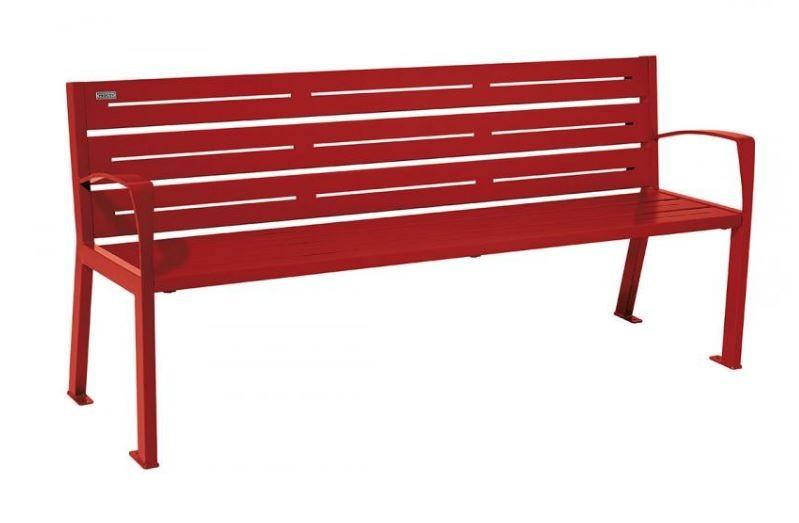 Banc en Acier Gala - 1800 mm - 5 ou 6 lames - Avec ou Sans accoudoirs - Structure en acier peint sur zinc_3