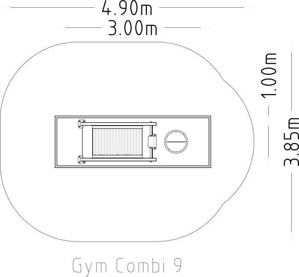 Équipement de fitness extérieur - Denfit Gym Combi 9 - 8065122 - Hags - Vert - À fixer sur dalle ou plots béton_3