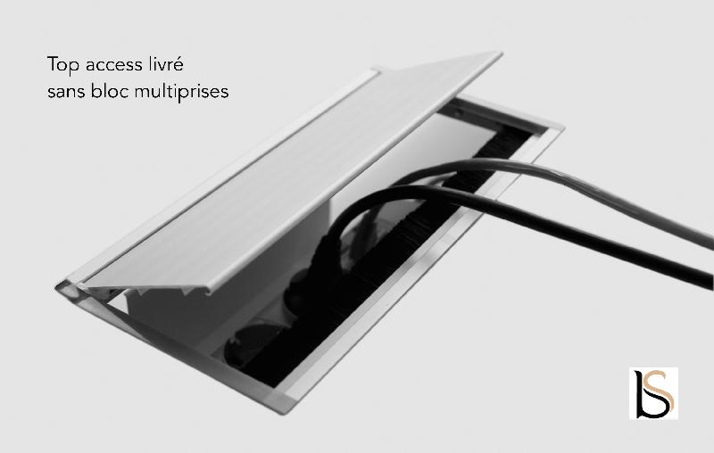 Table de réunion rectangulaire Pigreco - MARTEX - Oui, 240, Blanc, Anthracite_3