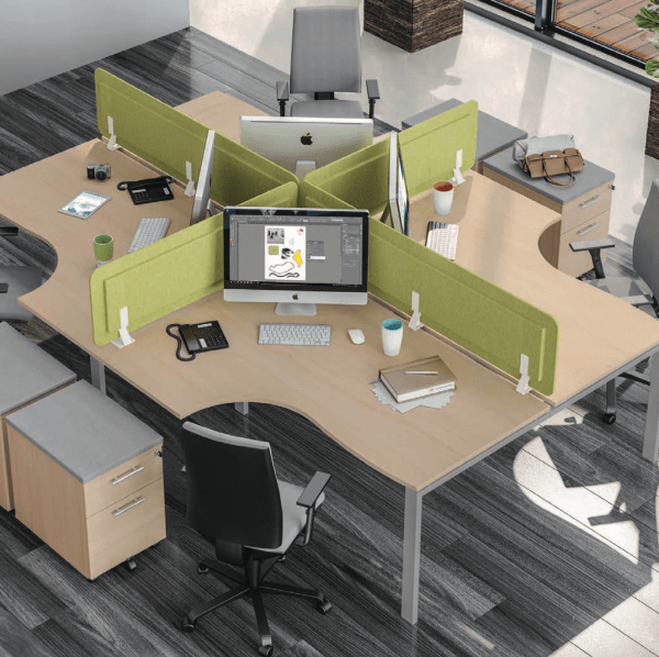 Bureau open space individuel ou collaboratif - système bench Aeris - Burocéan, esthétique épurée et ergonomique_3