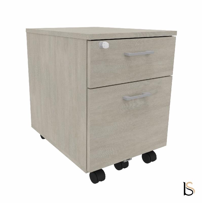 Caisson mobile avec tiroir pour dossiers suspendus - Quadrifoglio. - Béton_3