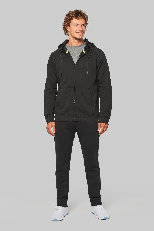 Veste zippée à capuche unisexe - Réf: PA383 - Molleton gratté - Polyester/coton - Marque PROACT_3