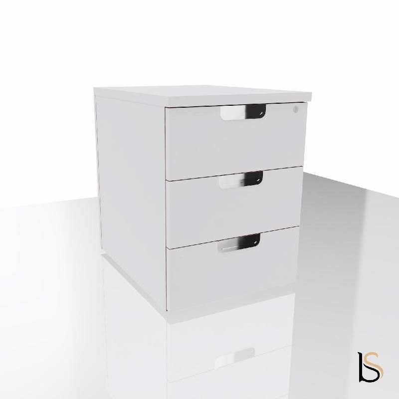 Caisson mobile TAK - Mobel Linea - Blanc, 3 tiroirs_4