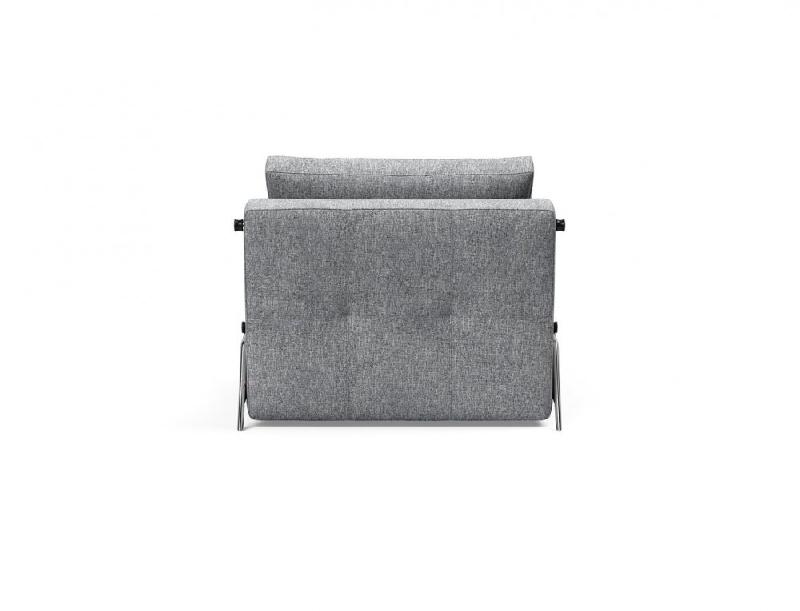 Fauteuil design convertible Innovation Living Cubed 02 - Alu - Tissu Twist Granite - 200x90cm_3