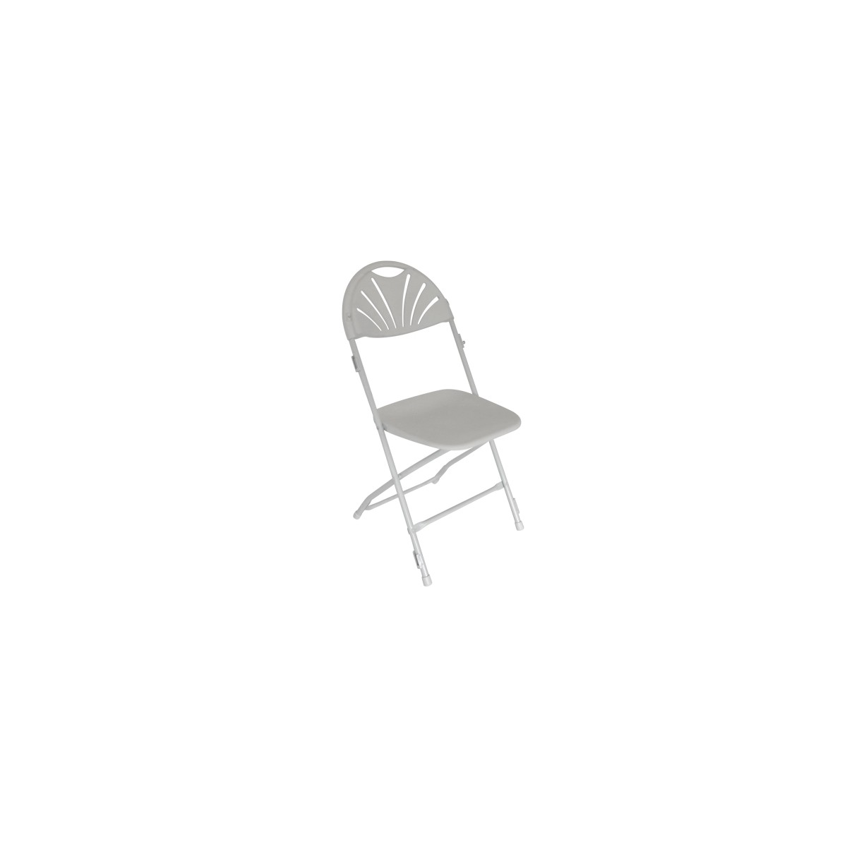 10 chaises pliantes blanches anti-feu M2 avec crochets de liaison - usage professionnel intérieur/extérieur_3