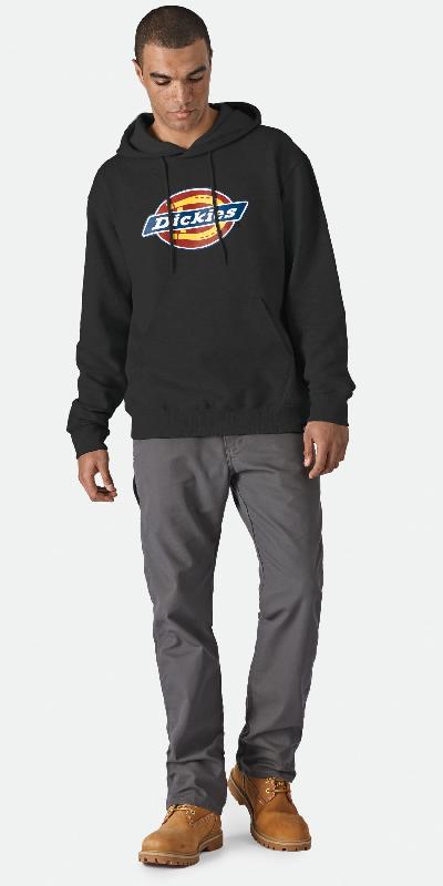 Sweat-shirt LOGO à capuche homme (TW45A) - Réf: DK0A4XTP - Dickies - 350 g/m² - Tailles S à 3XL - Couleurs Black et Heather Grey_3