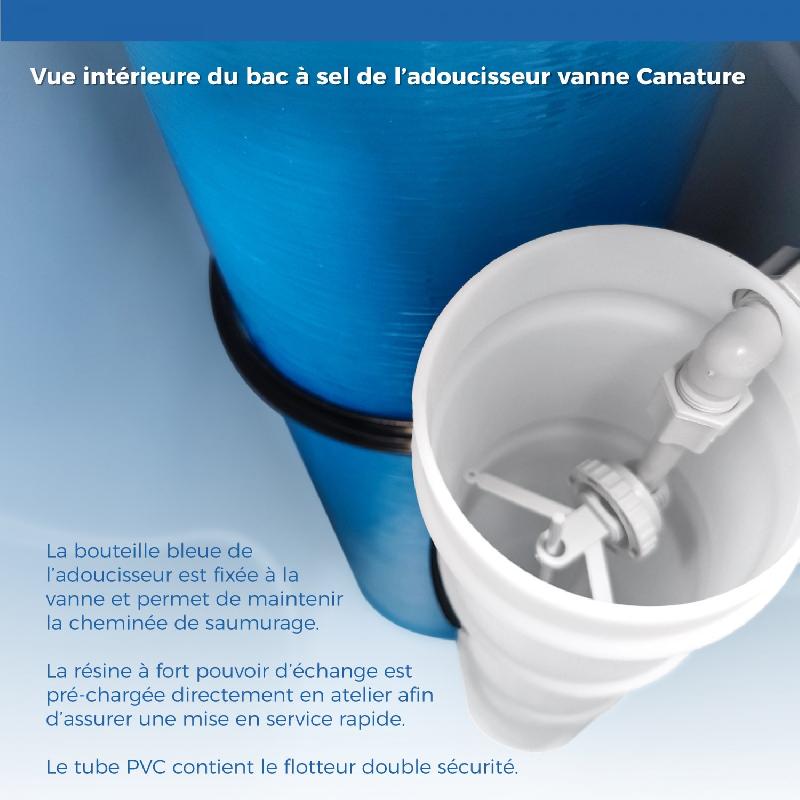 Adoucisseur d'eau 20l vanne canature complet avec accessoires - 1 à 4 personnes_3
