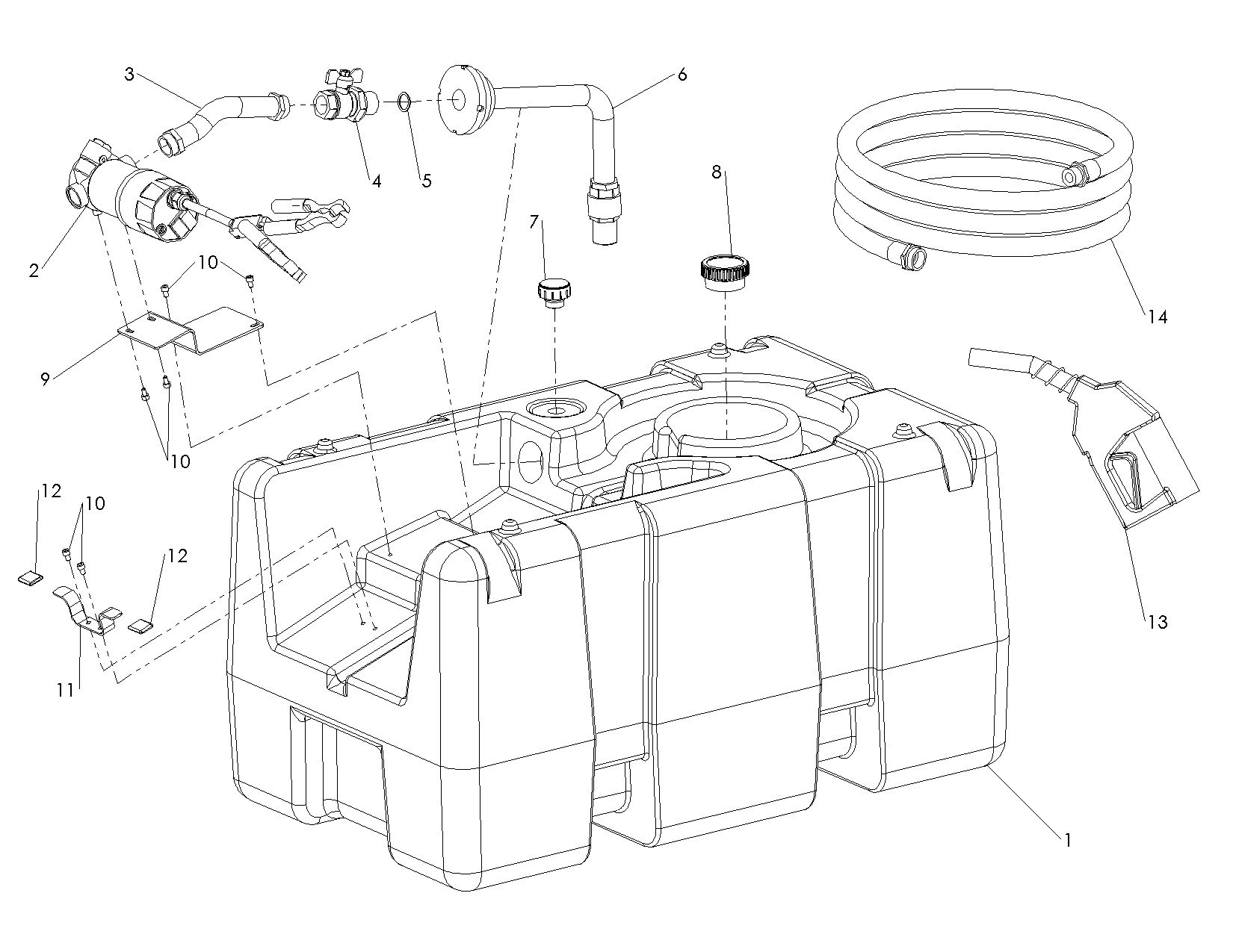 Cuves à carburants - Renson - Volume 200L - Polyéthylène robuste avec pompe 12V_3