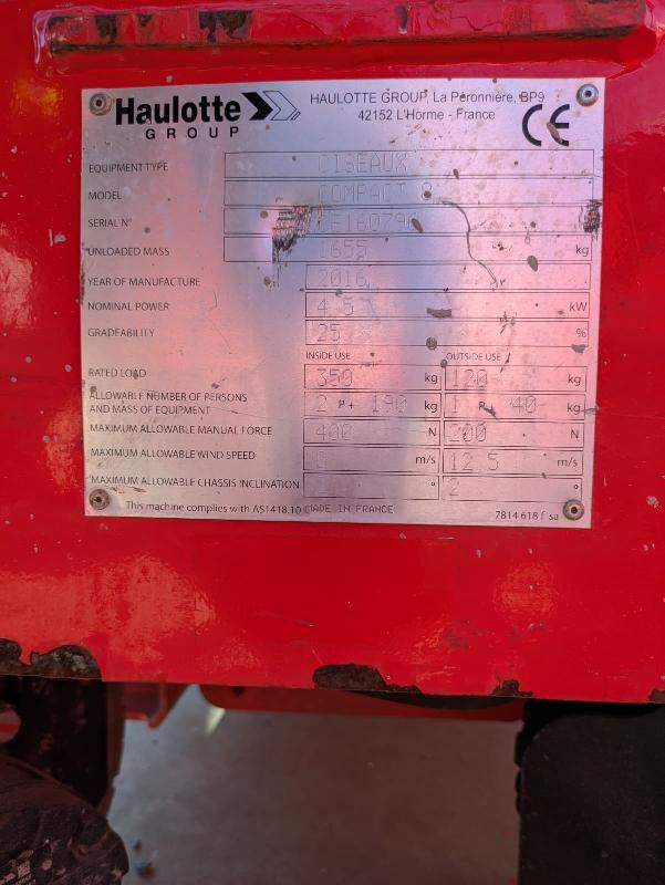 Nacelle ciseaux HAULOTTE compact 8 occasion_3