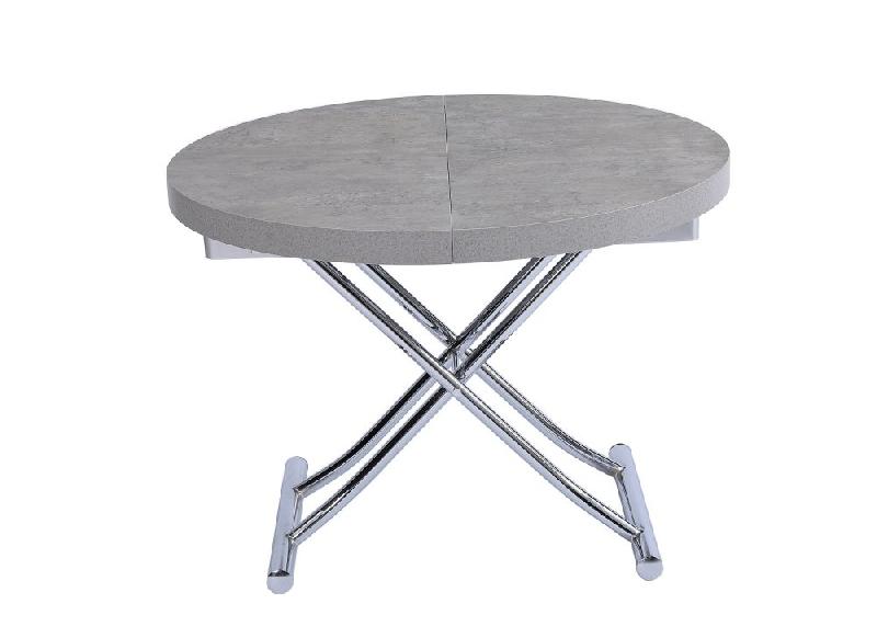 Table basse SATURNA avec roulettes dissimulées et allonge papillon