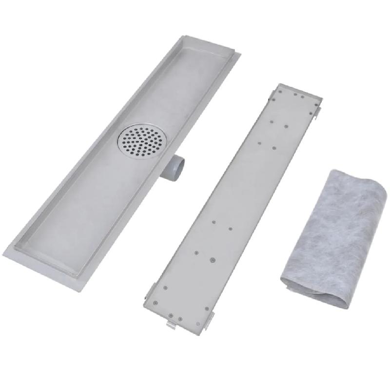 Vidaxl drain de douche linéaire 2 pcs 630 x 140 mm acier inoxydable 275948_3