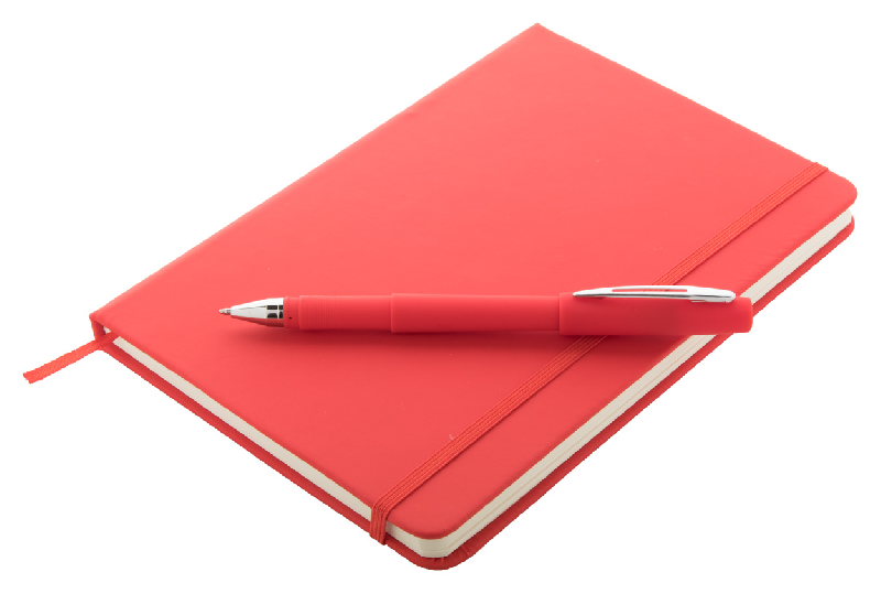 Set bloc-notes en simili-cuir - 100 pages non lignées - Stylo à bille assorti - Encre bleue - Livré en boîte cadeau_3