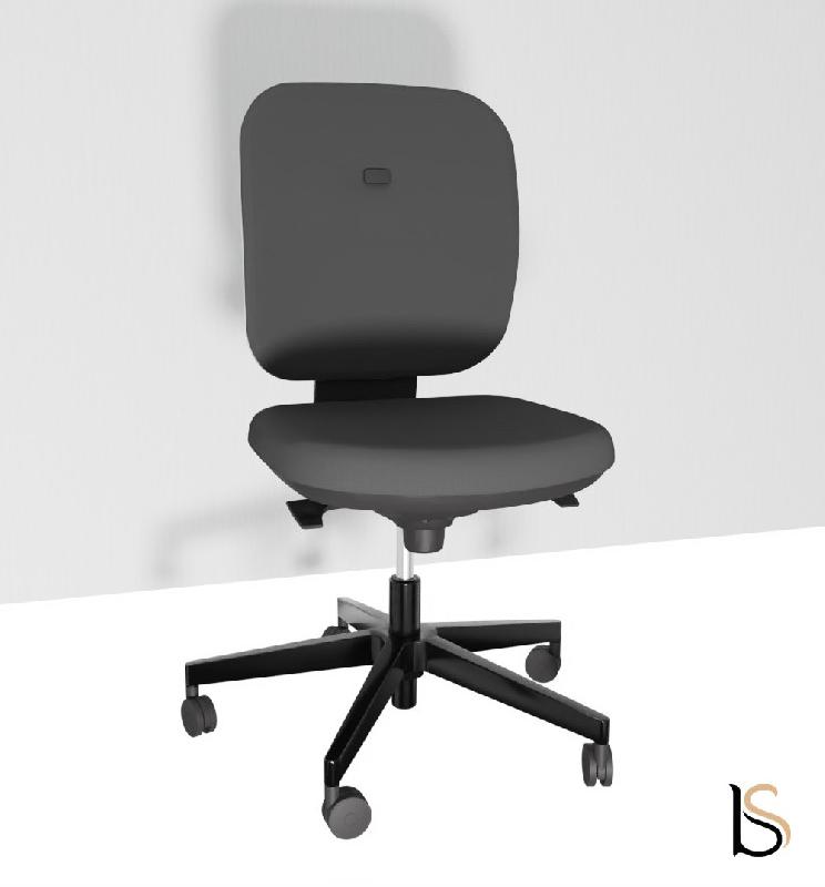 Siège de bureau Alaia moyen dossier - Sokoa - Gris, Synchrone, Sol dur_3