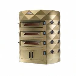 Four à pizza pâtisserie boulangerie modulaire électrique DIAMOND 9 PIZZA ITALFORNI - design Matteo Beraldi - finition aluminium, laiton, bronze ou plomb_3