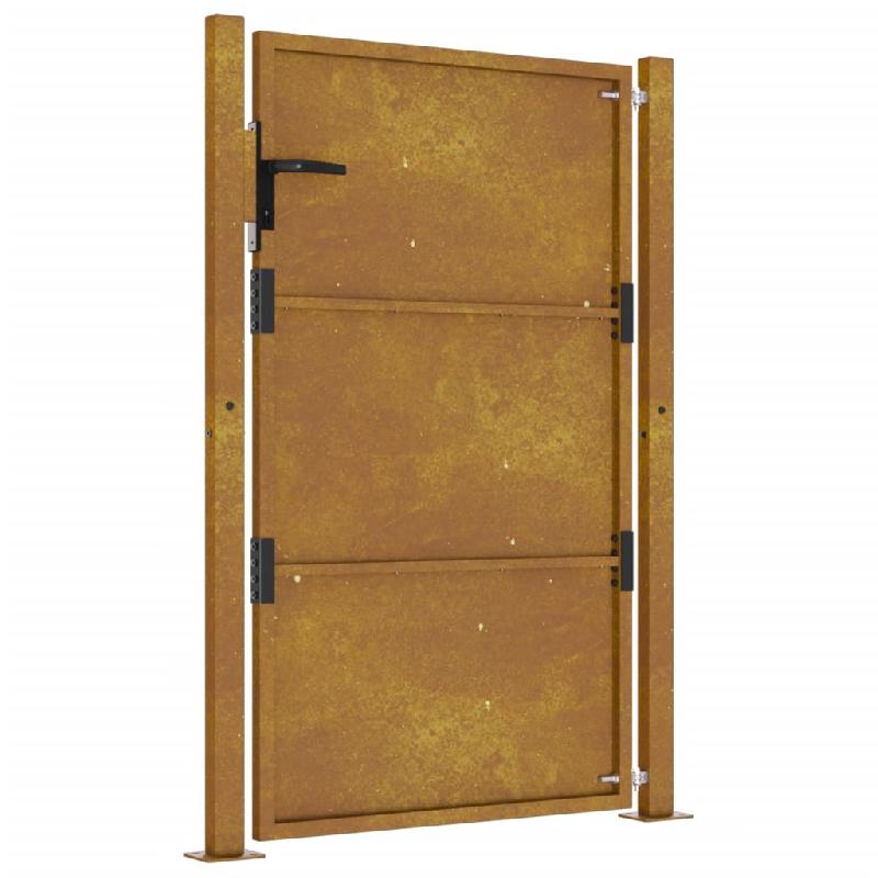 Vidaxl portail de jardin 105x130 cm acier corten 153204_3