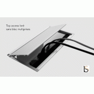 Table de réunion rectangulaire Pigreco - MARTEX - Oui, 240, Blanc, Titane_3