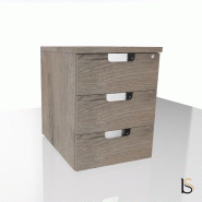 Caisson mobile TAK - Mobel Linea - 3 tiroirs, Chêne grisé_3