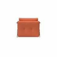 INNOVATION LIVING - Fauteuil design convertible Cubed 02 Alu 200x90cm - Tissu rouille Argus_3