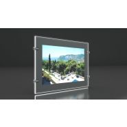 Silver - Porte-affiche LED - Immocom - Format A1 - Double face - Ultra haute luminosité 6000 lumens_3