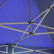 Tente pliante bleue 3x3m - Structure aluminium 40mm - Toile 300g/m² imperméable et anti-UV_3