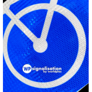 Panneau B40 - Fin de piste cyclable obligatoire - WP Signalisation - Haute durabilité_3