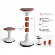 Tabouret dynamique scolaire réglable en hauteur MOBI-TWIST - Assise active T2 à T7_3
