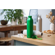 Gourde de sport - aluminium recyclé - 600 ml - avec sangle en silicone et couvercle assorti_3