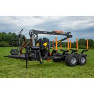 Remorque forestière professionnelle avec garde au sol de 565 mm