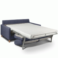 Canapé convertible OGGETTO - Matelas 16 cm - Système express - Sommier à lattes 120 cm - Velours bleu cobalt - Fabrication italienne_3