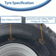 23x11.00-10 Quad ATV Roues Wanda P3077 Utility 4ply tubeless 755kgs (Lot de 2)_3