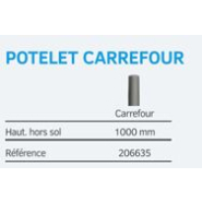 Potelet inclinable AMORTICHOC - accepte la poussée d'un véhicule - inclinaison max 45° - Ø76 mm - 6 modèles au choix_3