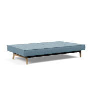 Innovation Living - Canapé convertible Splitback Eik 115x200 cm - Tissu Mixed Dance Light Blue - Design scandinave avec pieds en chêne_3