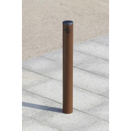 Borne à sceller en acier diamètre 88.9mm - STEEL & STYLE / JAN-0074 - motifs IRON ou FLOWERS - Husson International_3