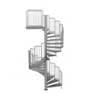 Escalier hélicoïdal stairbat - acbi - hauteur des marches 185 mm - largeur de passage 800 ou 900 mm - diamètre 1880 et 2080 mm