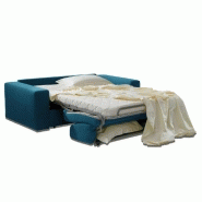 Canapé-lit Dreamer Express - sommier à lattes 140x197 cm - matelas 16 cm - tissu tweed turquoise_3