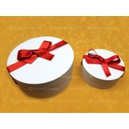 Coffret rond luxe en carton avec options de revêtements personnalisés