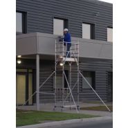 Échafaudage roulant aluminium insider 120 SX pliant - Tubesca-Comabi - Hauteur de travail max. 7,70 m, garde-corps X-UP, stabilité optimale_3